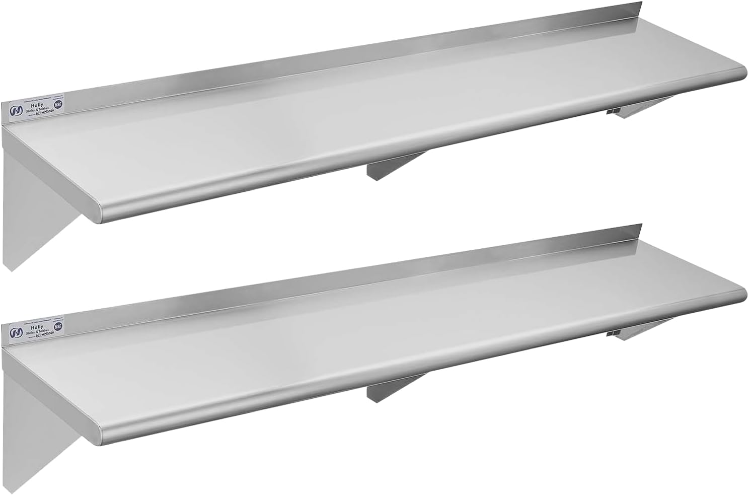 Commercial Kitchen Wall Shelves - 2 Paket Rak Dinding Stainless Steel