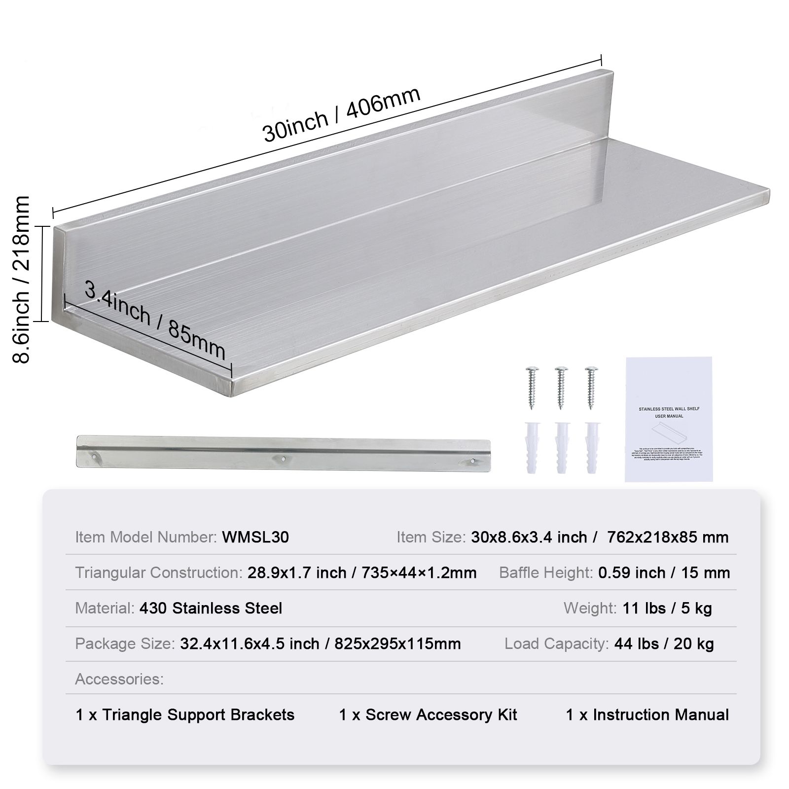 Commercial Kitchen Backsplash - Rak Baja Tahan Karat 8,6