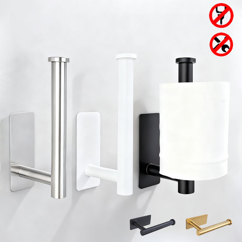 Commercial Kitchen Wall Shelves - Tempat Tisu Stainless Steel Putih Perekat