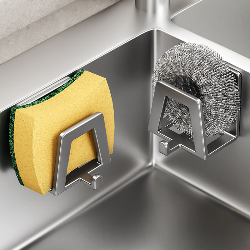 Commercial Kitchen Wall Shelves - 1/2/4/PCS Tempat Spons Baja Tahan Karat