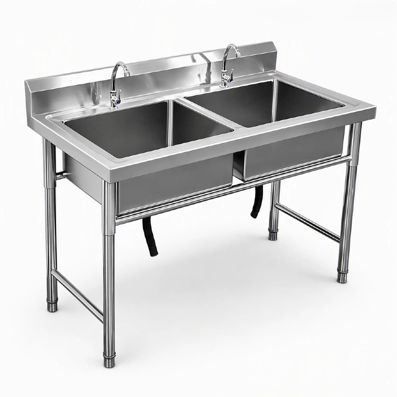 Commercial Kitchen Backsplash - Wastafel dapur komersial berdiri bebas dengan