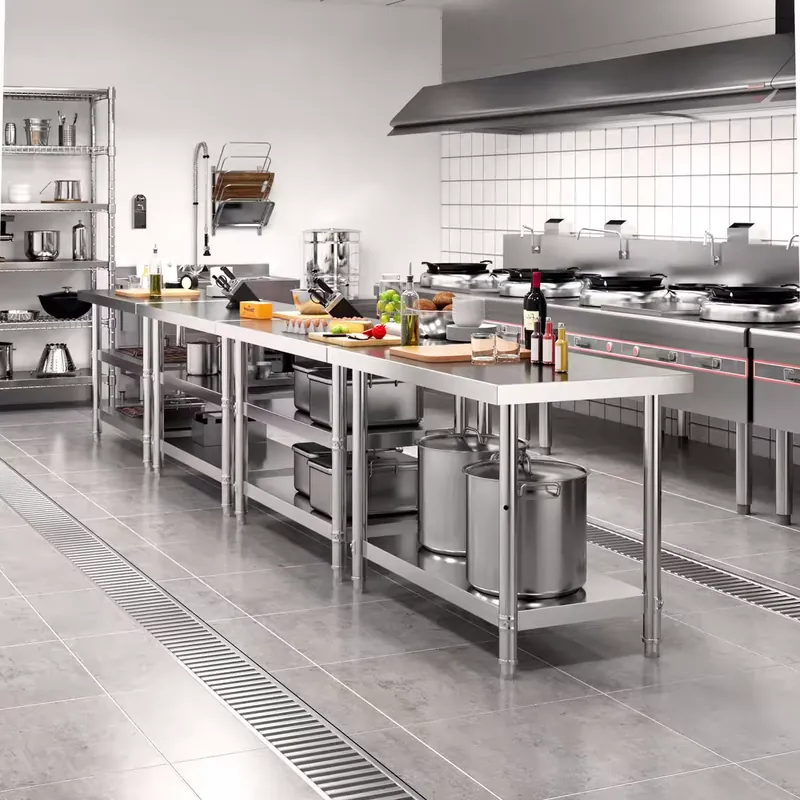 Meja Kerja Dapur Komersial Sta - Commercial Kitchen Backsplash ulasan dan harga