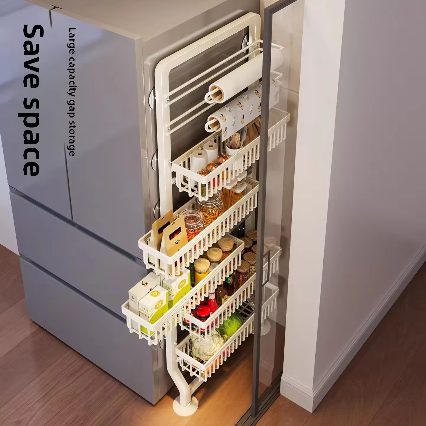Rak Penyimpanan Slim Gap, Orga - Commercial Kitchen Wall Shelves ulasan dan harga