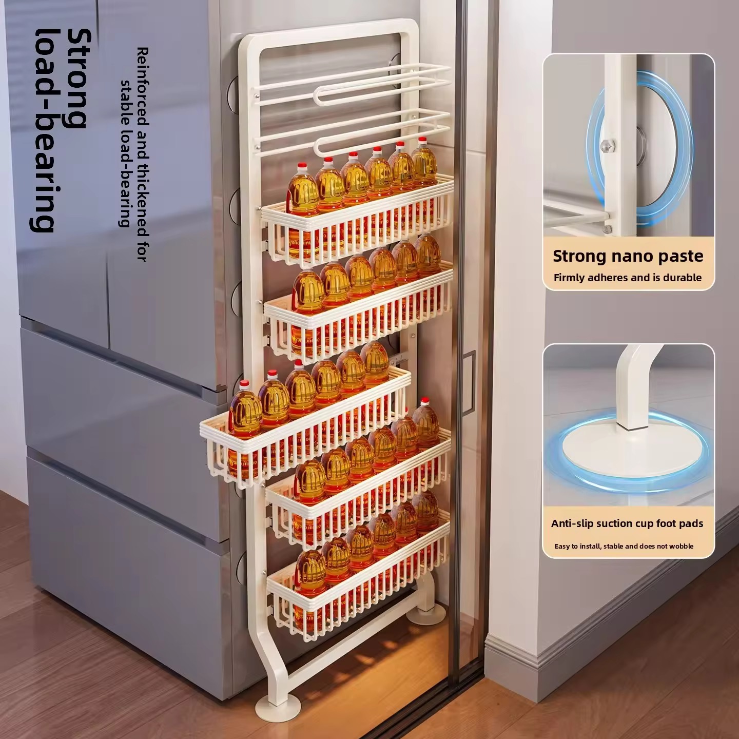 Rak Penyimpanan Slim Gap, Orga - Commercial Kitchen Wall Shelves ulasan dan harga