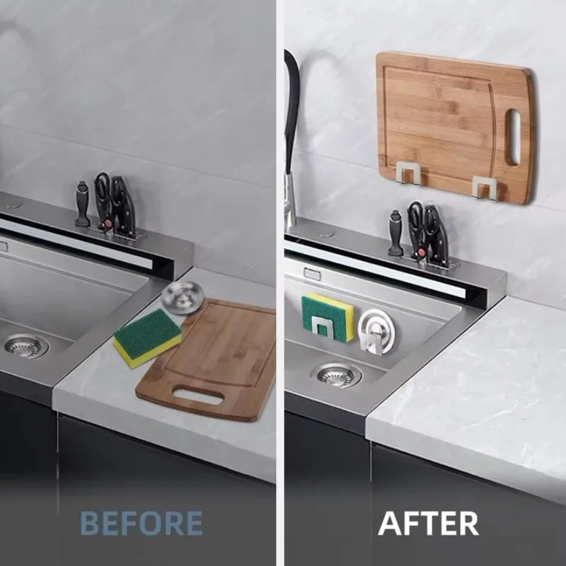 Tempat Spons Dapur Rak Spons W - Commercial Kitchen Wall Shelves ulasan dan harga