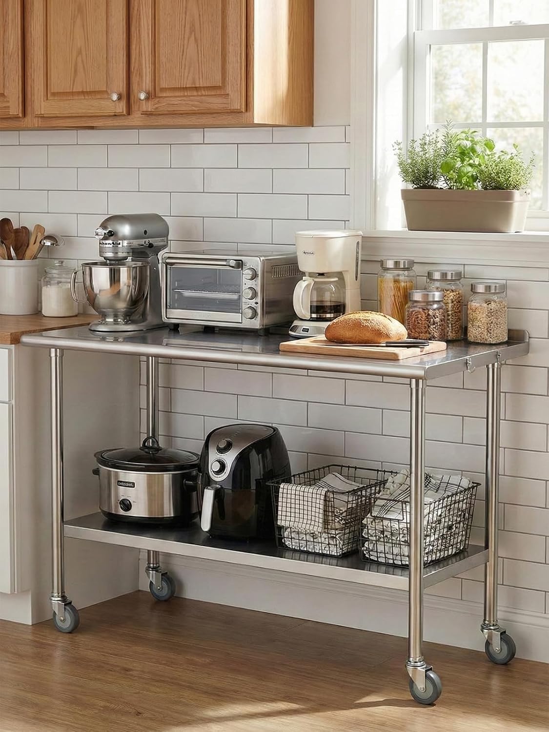 Meja Kerja Stainless Steel Ber - Commercial Kitchen Backsplash ulasan dan harga