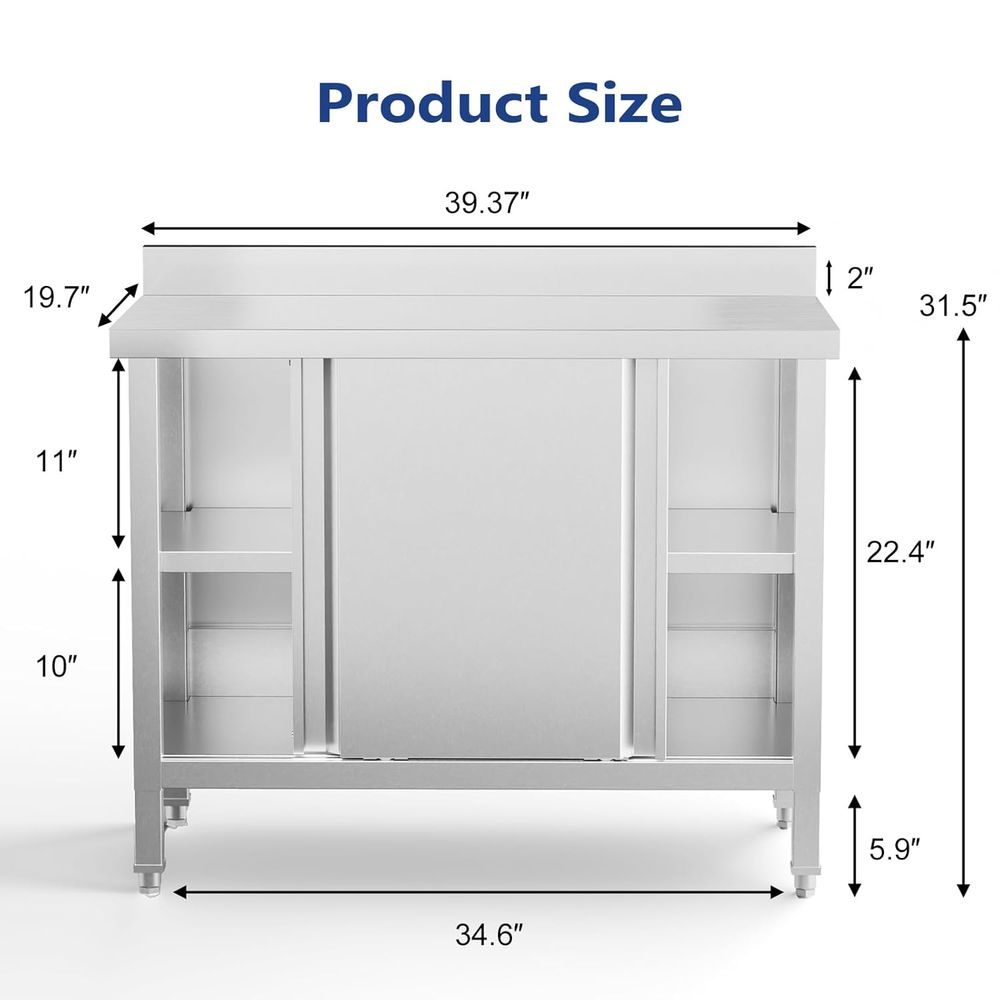 Meja Stainless Steel dengan Ka - Commercial Kitchen Backsplash ulasan dan harga