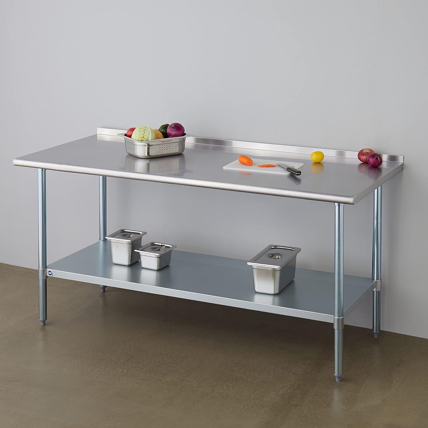 Meja Stainless Steel untuk Per - Commercial Kitchen Backsplash ulasan dan harga