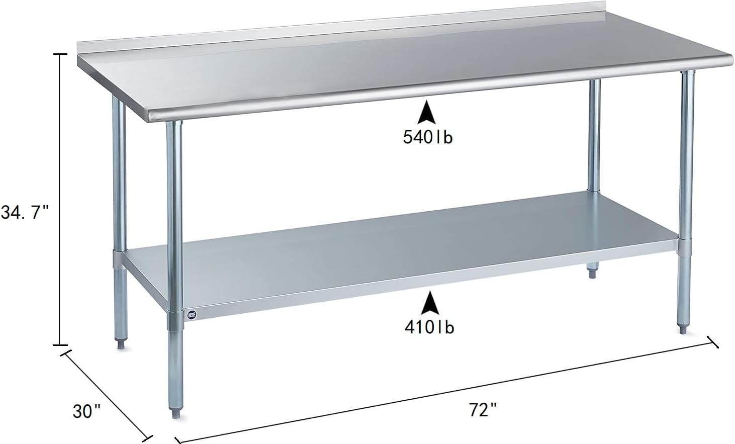 Meja Stainless Steel untuk Per - Commercial Kitchen Backsplash ulasan dan harga